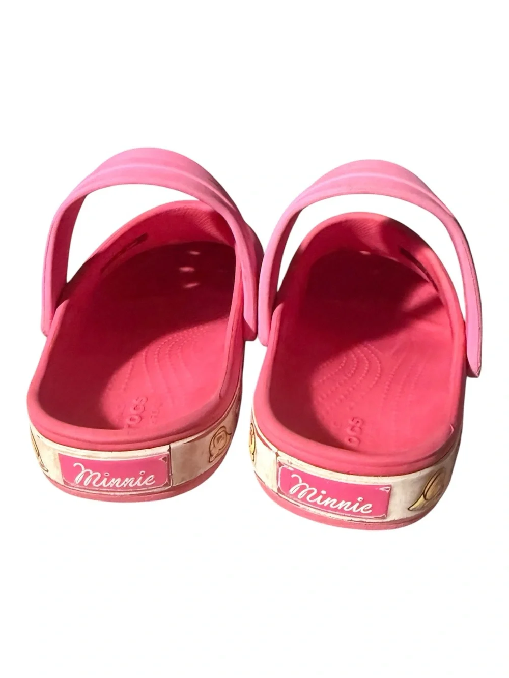 CROCS Kids Pink Clog Sandals with Back Strap and Charms